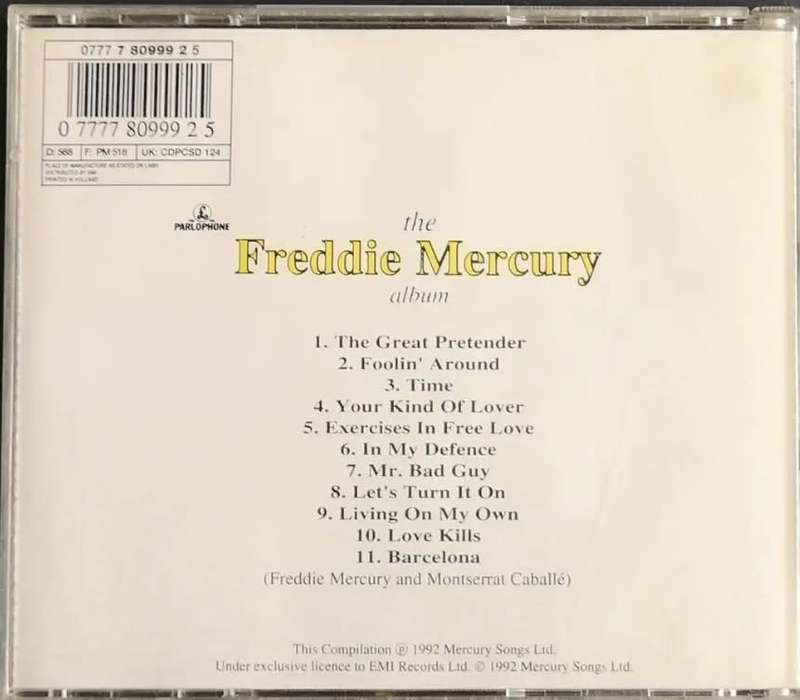 The Freddie Mercury Album [Import] (1992). CD.