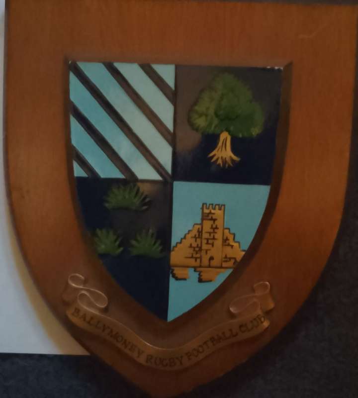 Ballymoney Rugby Football Club Plaque. Rare!