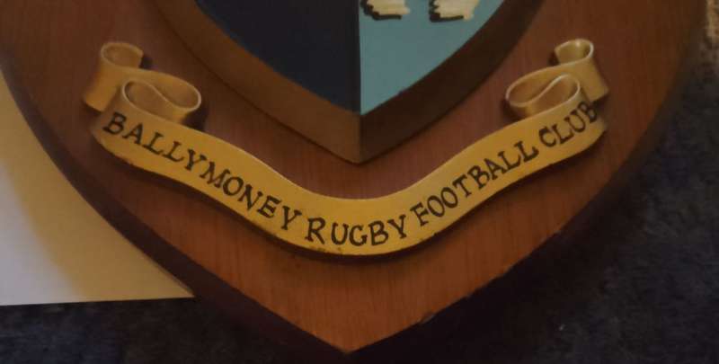 Ballymoney Rugby Football Club Plaque. Rare!