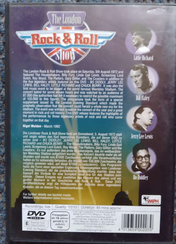 The London Rock & Roll Show. 1972. DVD.