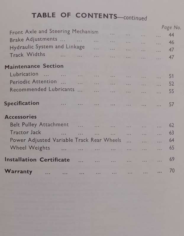 Vintage Massey Ferguson 35 Tractor Instruction Booklet. SCARCE!