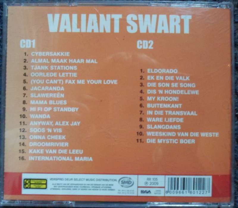 Valiant Swart. 2-CD stel. 27 Liedjies.
