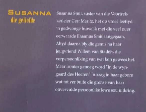 Susanna die Geliefde - Margaret Bakkes. Historiese roman.