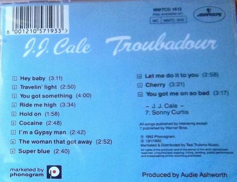 Troubadour - J.J. Cale. CD.
