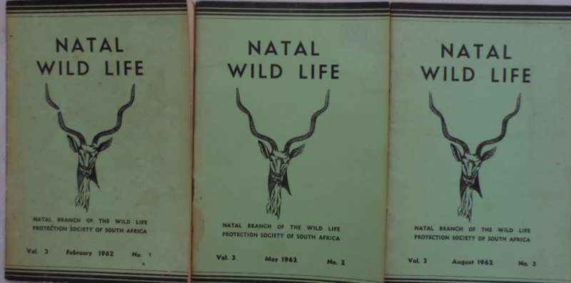 3 Natal Wild Life Magazines. 1962.  RARE!  Price is for 3.