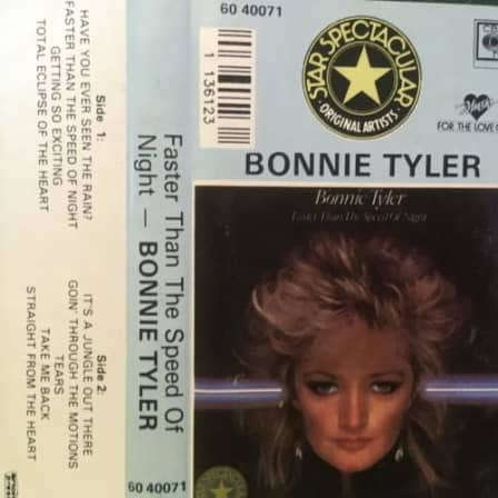 Bonny Tyler. Faster than the Speed op Night. Cassette Tape.