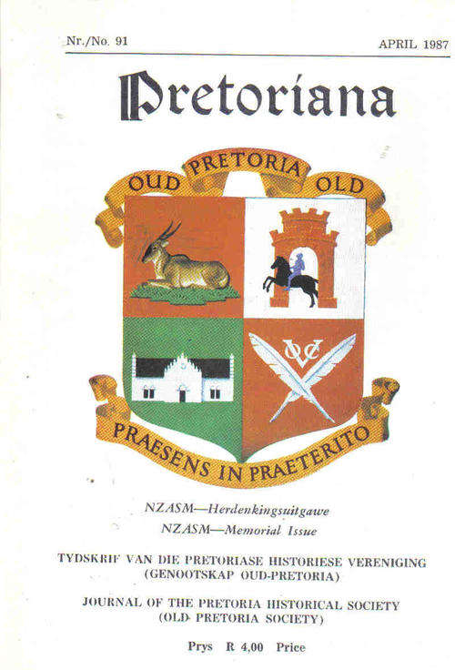 Book: Pretoriana: Nr 91. Apr 1987. NZASM Herdenkingsuitgawe.