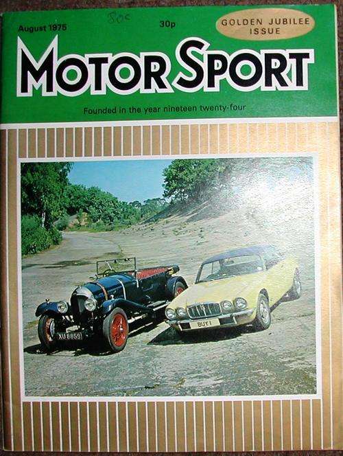 Motorsport Aug 1975. Golden Jubilee issue. Vintage.