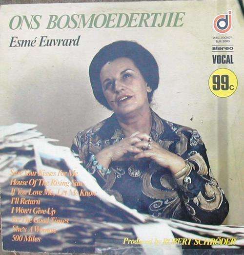 LP: Ons Bosmoedertjie - Esme Euvrard. GETEKEN!!  SIGNED!