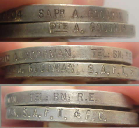 Boer War & WWI medals to A. Goodman - a Telegraphist