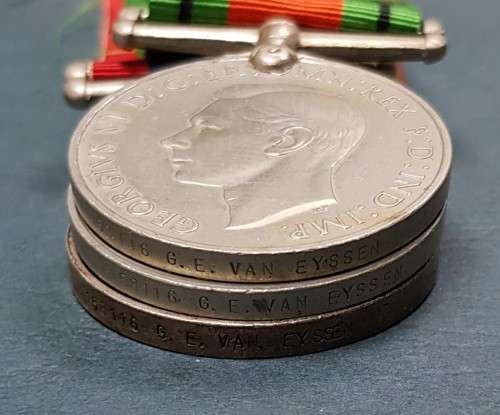WWII complete group of 3 medals to Van Eyssen