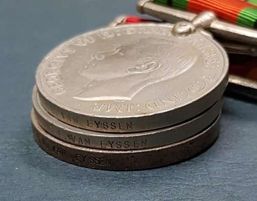 WWII complete group of 3 medals to Van Eyssen