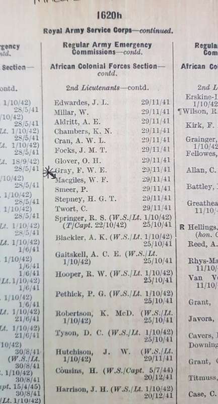 WWII group to Capt. W.F. MacGiles, Royal West African Regiment/Southern Rhodesia Regiment