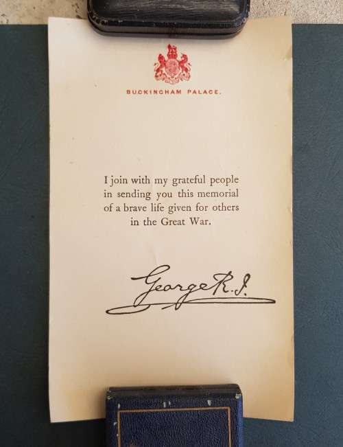 Original WWI Death Scroll and related documents