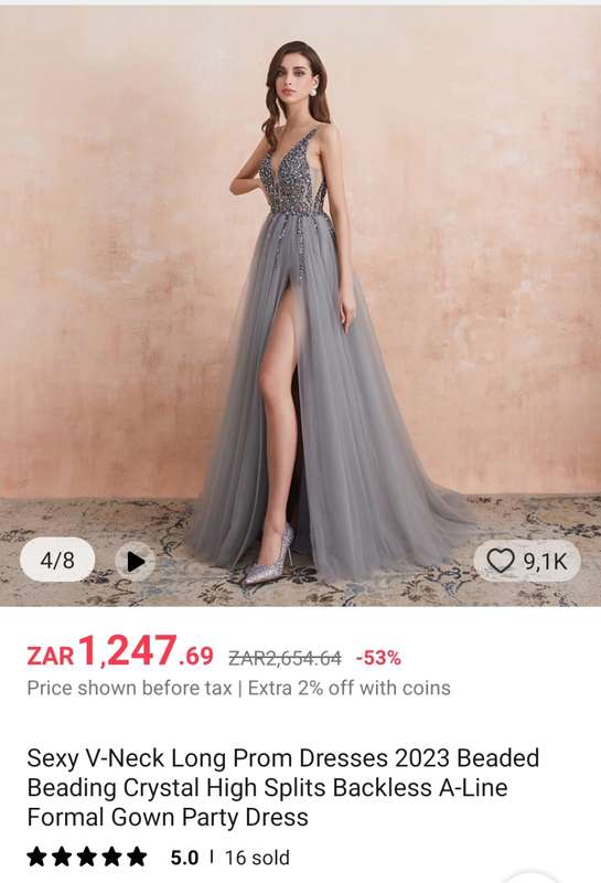 Elegant Prom Dress Size S