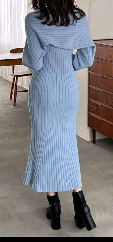 Unique Design Knitted Dress  Size XL