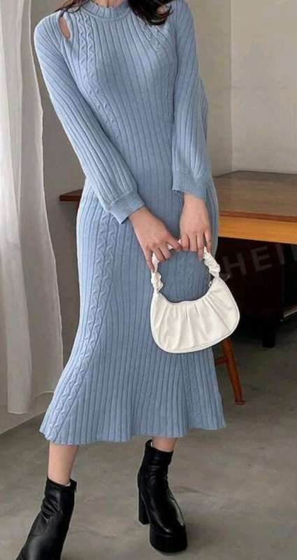 Unique Design Knitted Dress  Size XL