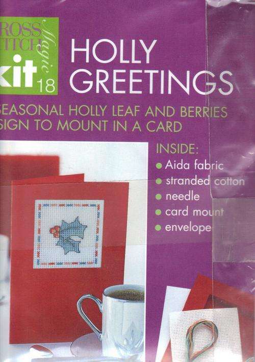 Cross Stich Magic, Kit #18: Holly Greetings