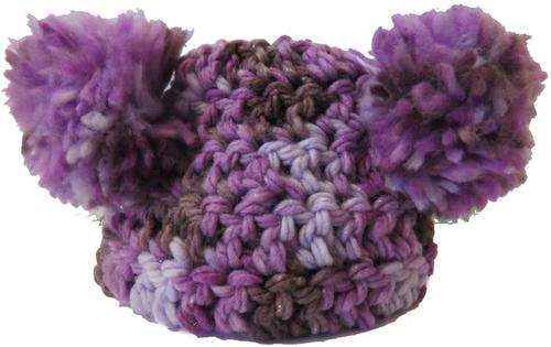 Purple Pom-Pom Beanie...