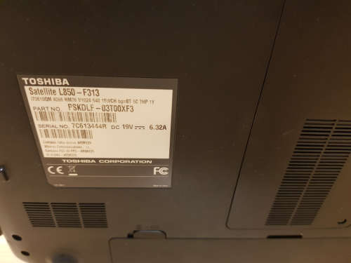 Toshiba Satellite L850-F313 laptop - i7 - 8gb ram - ATi Radeon 1gb graphics**END OF WEEK SALE***