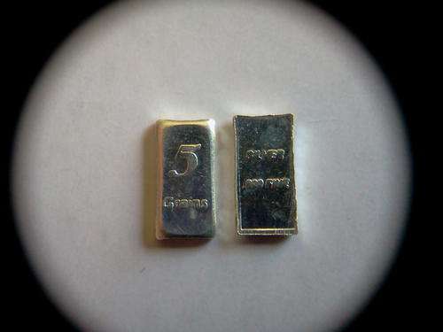 1x 5 grain 999 purest silver from USA State mint