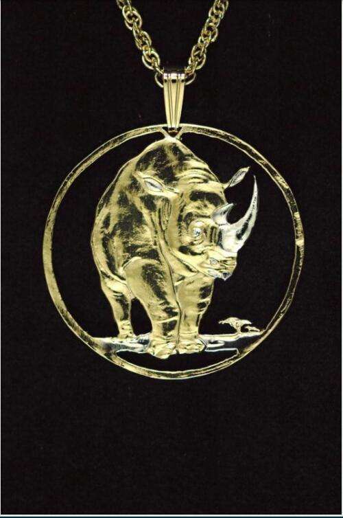 Hand Crafted Rhino Pendant