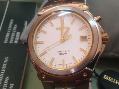 Seiko Kinetic Mens Gents Dress Watch SKA196P1 5M62-0AK0