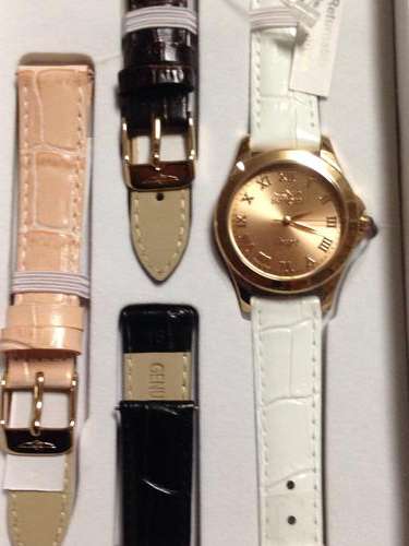 Invicta Rosegold with three interchangable watch bands