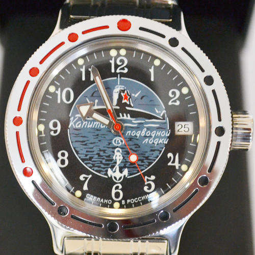 New VOSTOK Russian Amphibian 200m Water Resistant Mens Watch #420831