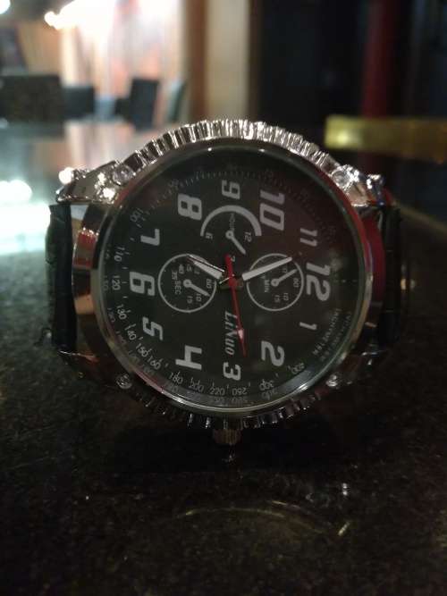 Men's Leather Military  Wrist Watch