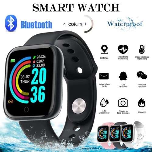 Y68 Smart Watch Waterproof Heart Rate Tracker Fitness