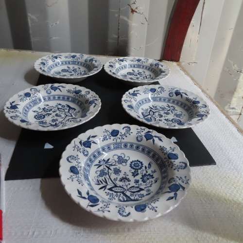 Vintage Blue Nordic Dinner Set by Meakin, J & G