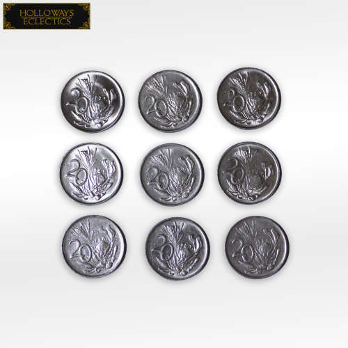 Old R1 50 Cent 20 Cent 10 Cent And 5 Cent South African Coins