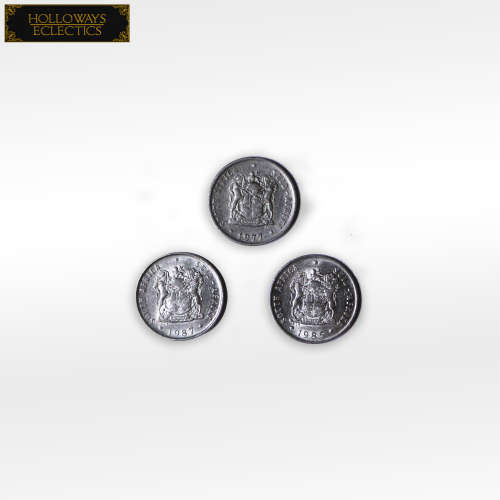 Old R1 50 Cent 20 Cent 10 Cent And 5 Cent South African Coins