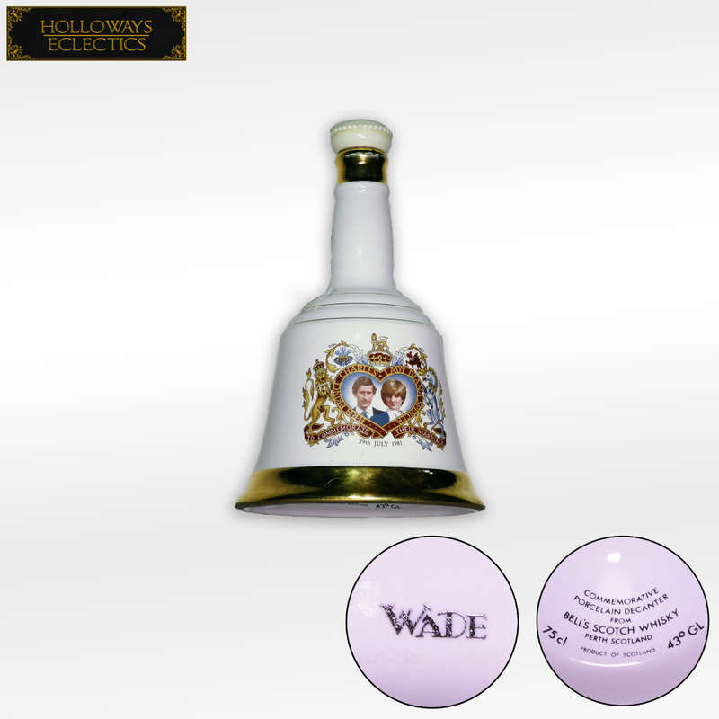 Porcelain Wade And Bells Whisky Celebration Sir Prince Charles Lady Diana Decanter