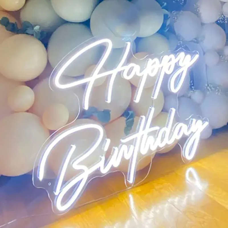 Happy Birthday Led Light Sign
