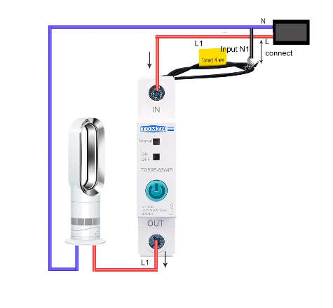 63A Din Rail WIFI Circuit Breaker Smart Switch Remote Control by Ewelink APP for Smart Home 18mm 63A