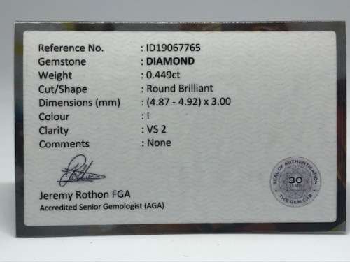 DIAMOND ROUND BRILLIANT 0.449ct
