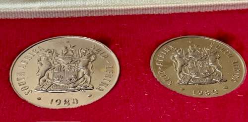 1980 Proof Set (No Gold) - Includes R1 Silver - in SA Mint Box.