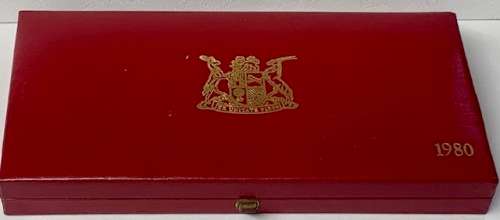 1980 Proof Set (No Gold) - Includes R1 Silver - in SA Mint Box.