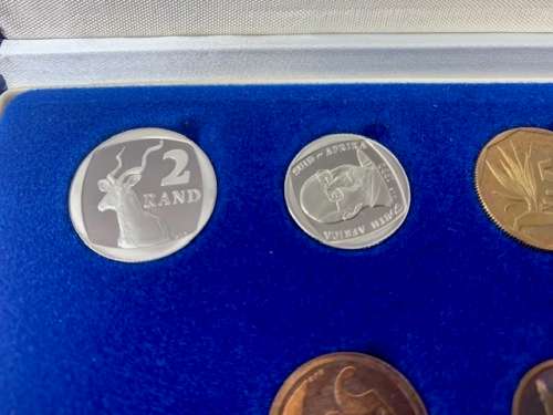 1990 Proof Set - Includes  Small R 1 P. W. Botha - in SA Mint Box.