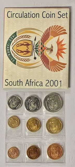 2001 SA Mint Pack Set - Circulated Coin Set - Still Sealed