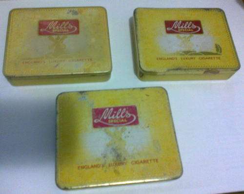 3 X MILLS SPECIAL CIGARETTE TINS - brings back memories!