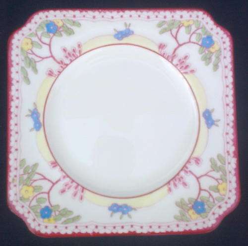 Lovely ROYAL DOULTON BONE CHINA SQUARE CAKE PLATE #1, made in England c.1930.