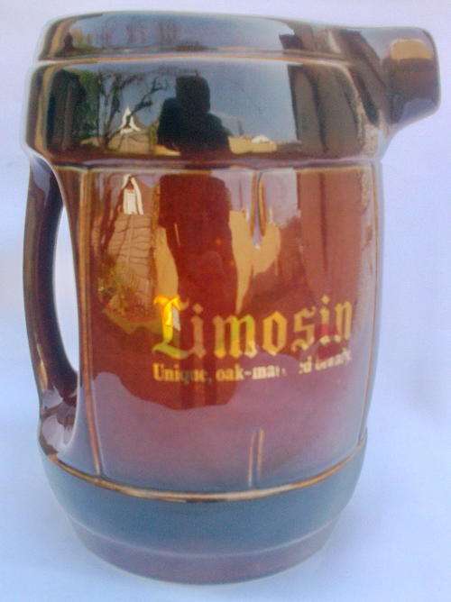 Lovely LIMOSIN BRANDY WATER JUG in shape of a barrell.