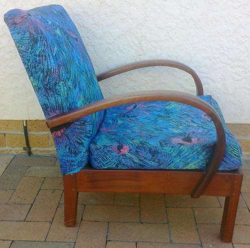 Vintage (TEAK?) OCCASIONAL ARMCHAIR (See guarantee). VERY COMFORTABLE!!