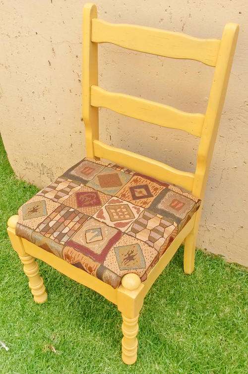 Modernized SOLID WOODEN OLD HIGHBACK CHAIR. See guarantee.