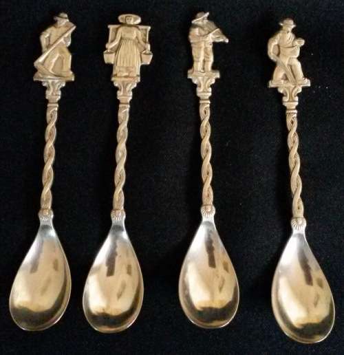 Beautiful set of 4 vintage "Dutch" EPNS teaspoons - ONLY FOR USER "terblancher" to complete