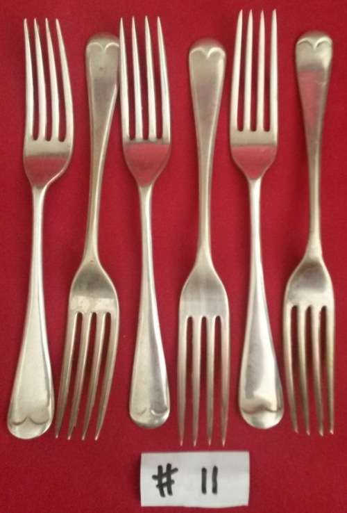 6 x vintage EPNS dinner forks #11