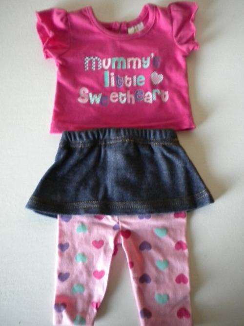 New born pink matching set
